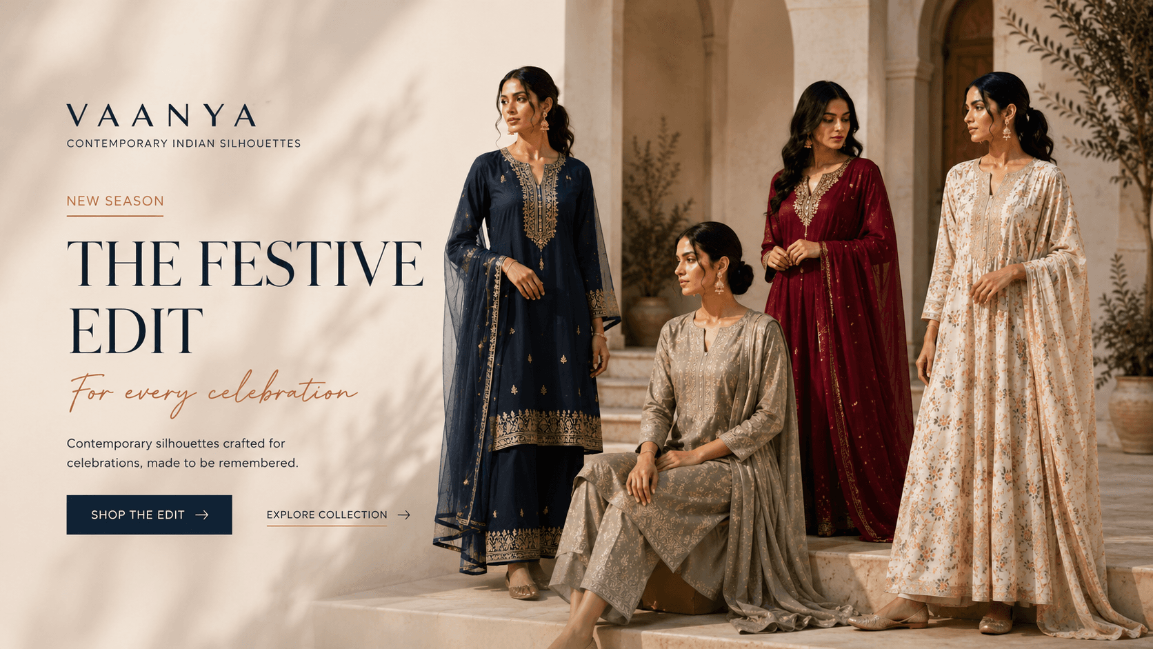 Dress for the Moment contemporary Indian fashion campaign